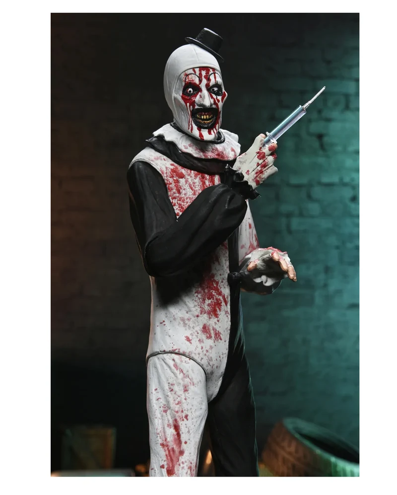 NECA Terrifier 2 Art The Clown Blood Splattered Ultimate Action Figur 18cm