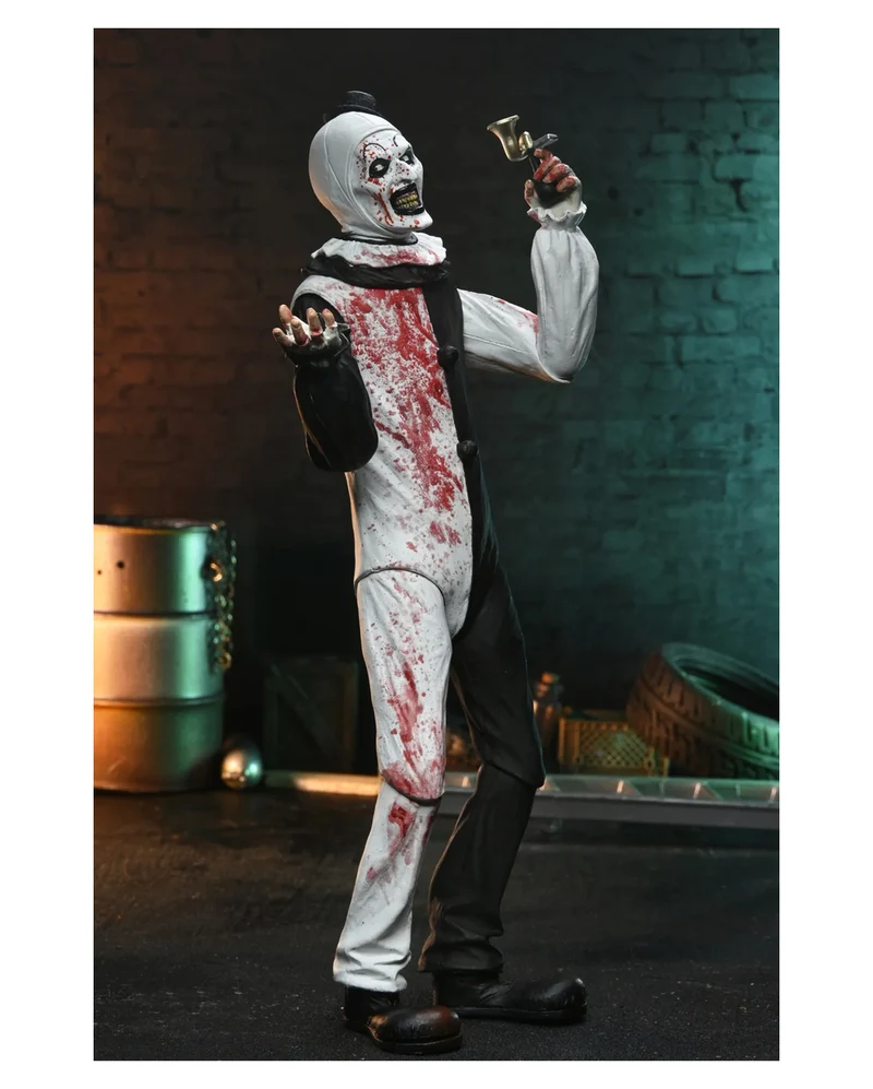 NECA Terrifier 2 Art The Clown Blood Splattered Ultimate Action Figur 18cm