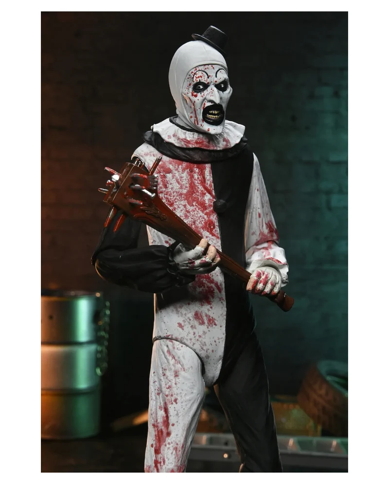 NECA Terrifier 2 Art The Clown Blood Splattered Ultimate Action Figur 18cm