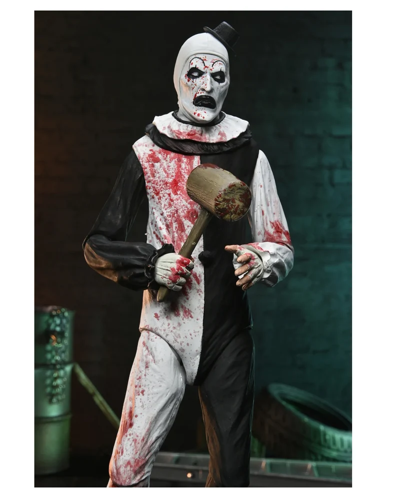 NECA Terrifier 2 Art The Clown Blood Splattered Ultimate Action Figur 18cm