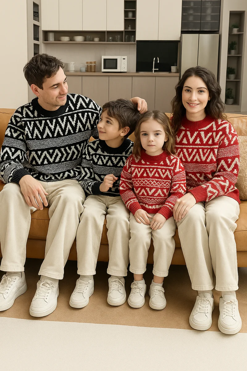 Weiter Familienpullover
