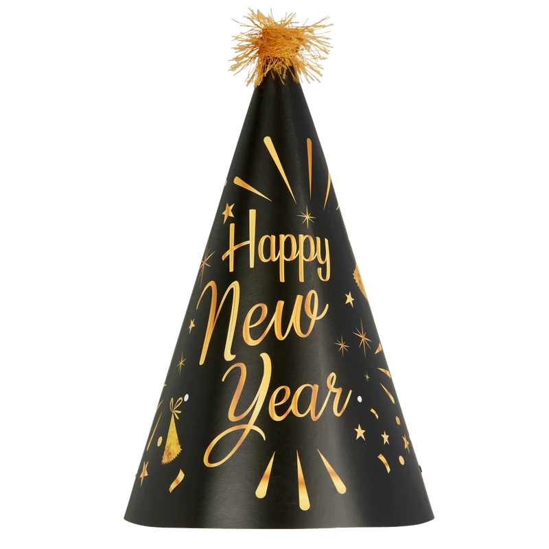 Partyhut "Happy New Year" 6 Stk.