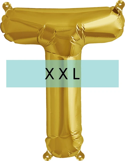 Buchstaben Ballon T XXL Gold
