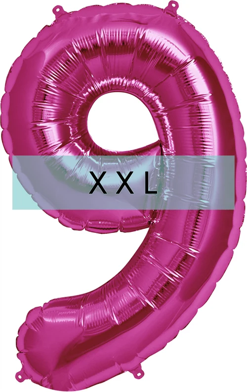 Zahlen Ballon 9 XXL Pink