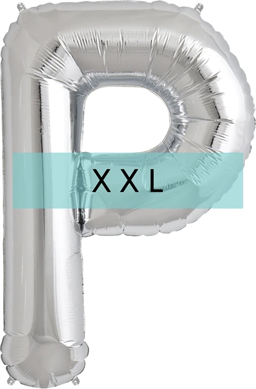 Buchstaben Ballon P XXL Silber