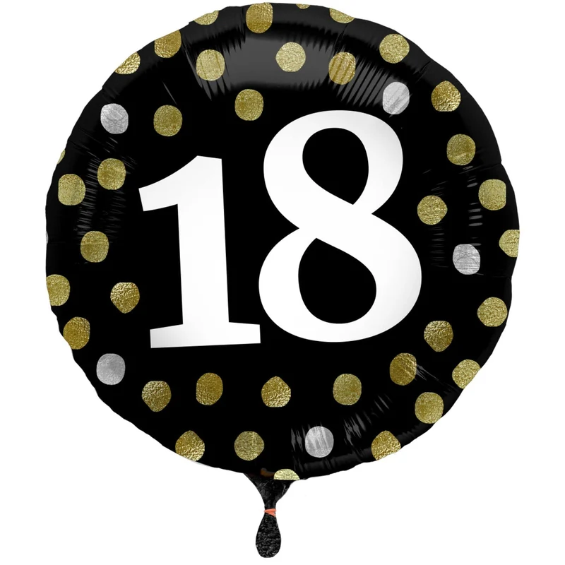 Heliumballon-Geschenk "18" Happy Birthday Sparkles