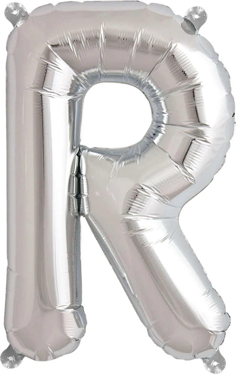 Buchstaben Ballon R Silber