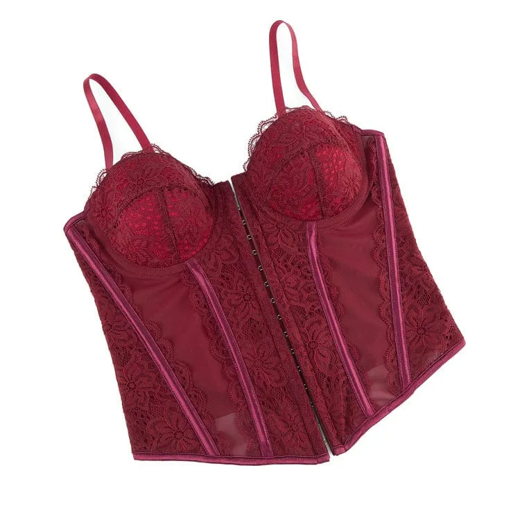 Transparentes Vollbrustkorsett aus Gothic-Spitze für Damen