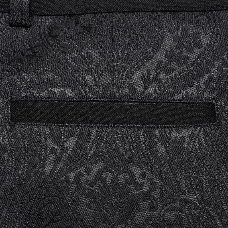 Herren-Gothic-Hose aus Jacquard mit Blumenmuster