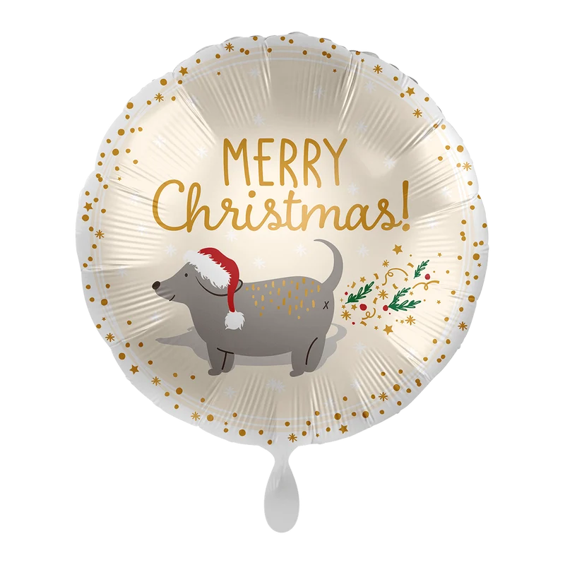 Folienballon "Merry Christmas" Hund