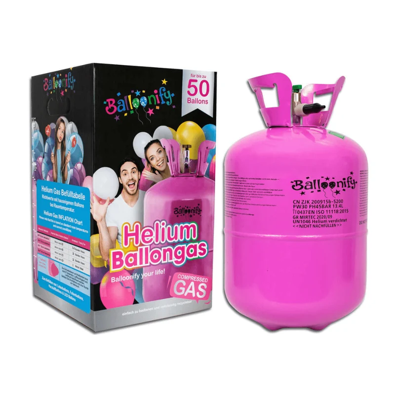 Helium - Ballongas-Einwegflasche Größe XXL 0,36m³ | 50 Ballons