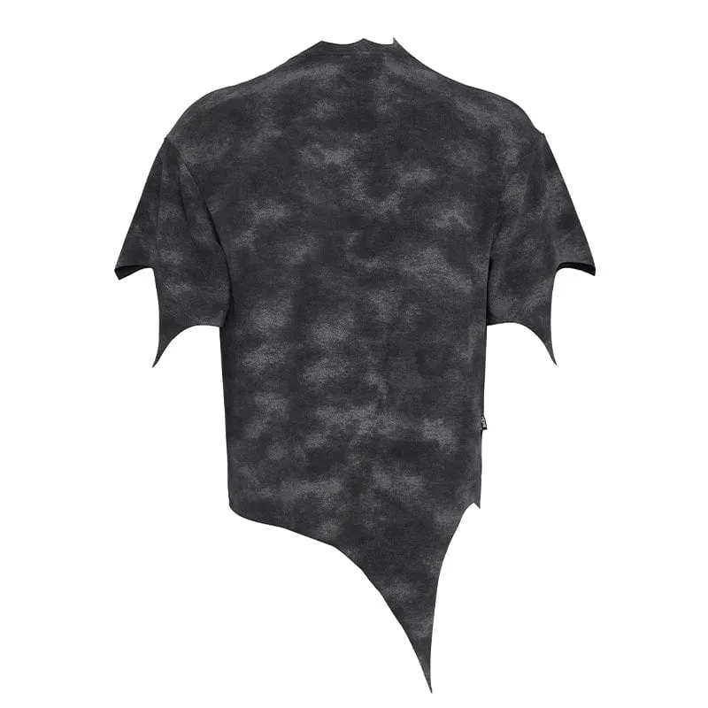 Damen T-Shirt mit Punk Hitt-Print und unregelmäßigem Muster