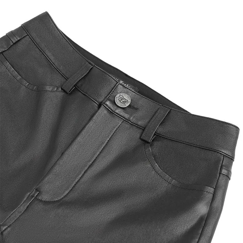 Punk-Schnürhose mit Ösenriemen für Damen