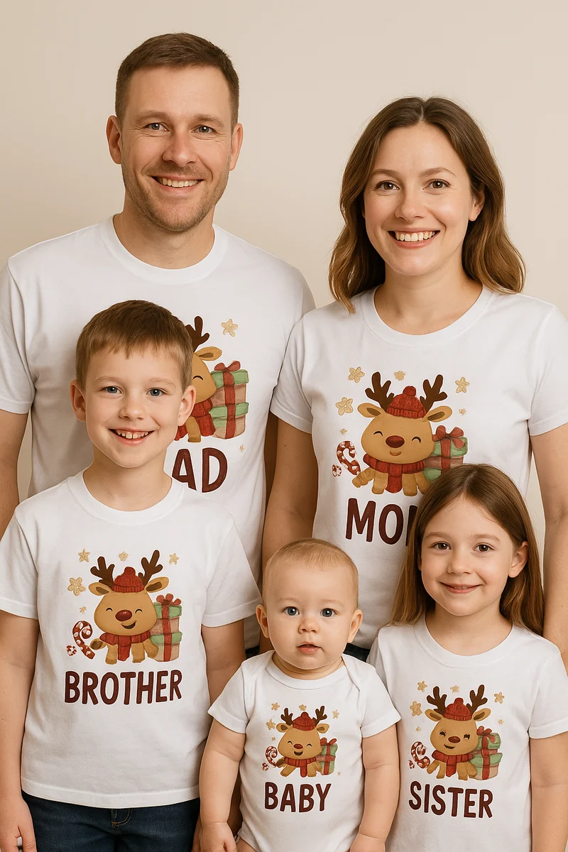 Weihnachts-T-Shirt Familie Passend