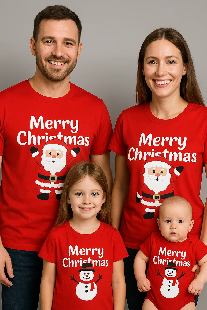 Weihnachts-T-Shirt Familie Weihnachtsmann