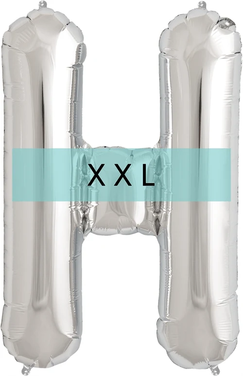 Buchstaben Ballon H XXL Silber