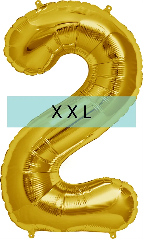Zahlen Ballon 2 XXL Gold