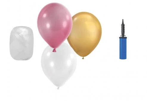 Ballongirlanden-Kit DIY Gold-Rosa