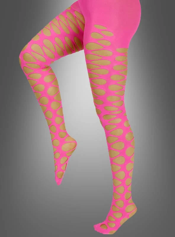 Strumpfhose mit Loch Muster im 80er Jahre Style