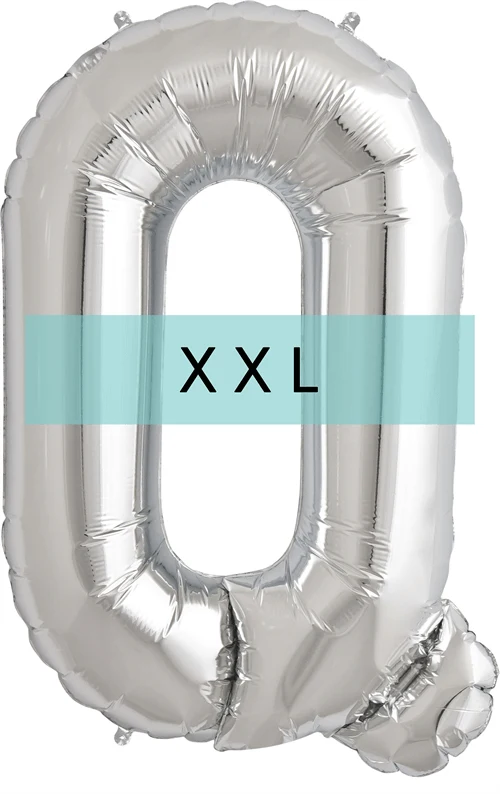 Buchstaben Ballon Q XXL Silber