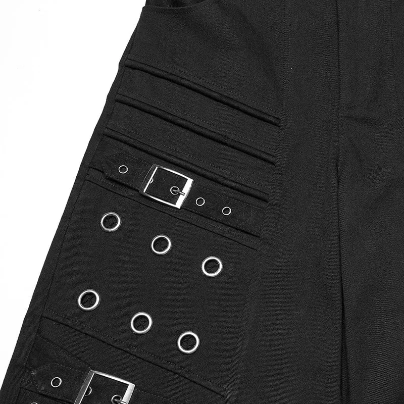 Zerrissene Punk-Hose mit Ösen für Herren