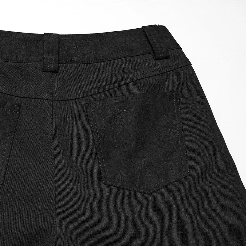 Zerrissene Punk-Hose mit Ösen für Herren