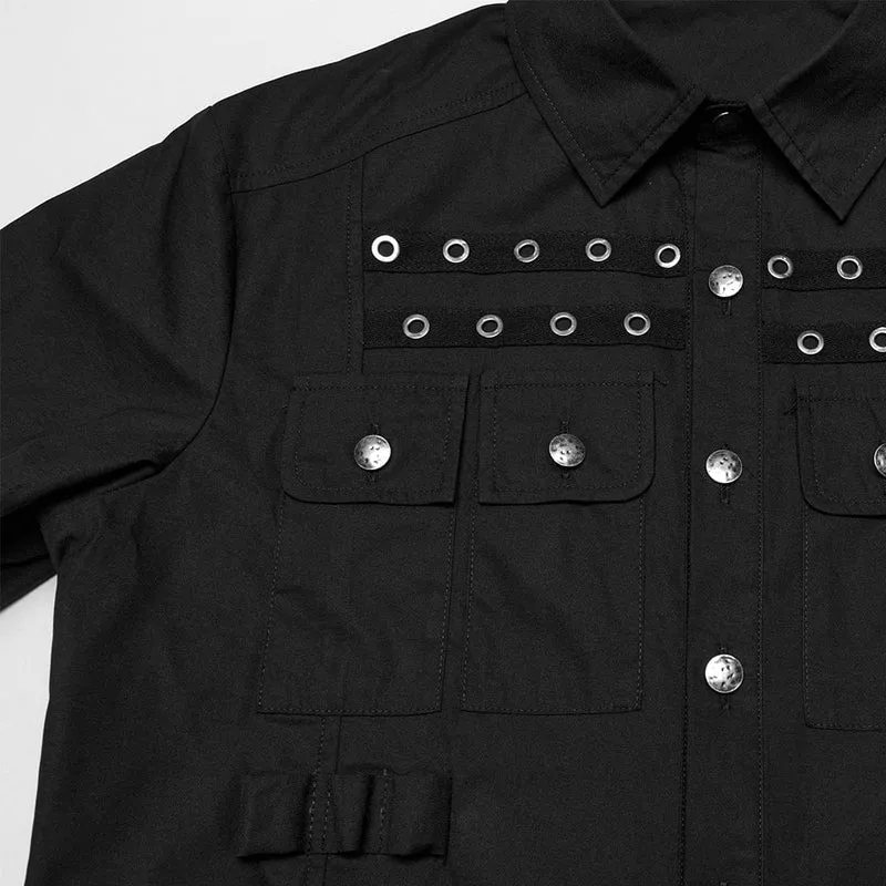 Punk-Hemd mit Ösentasche für Herren
