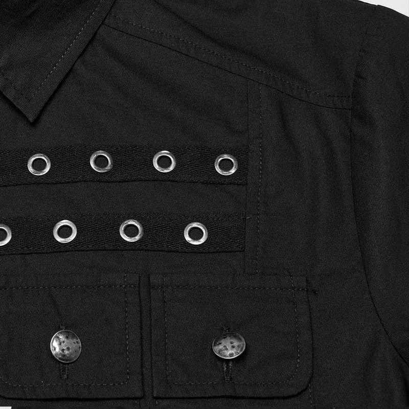 Punk-Hemd mit Ösentasche für Herren