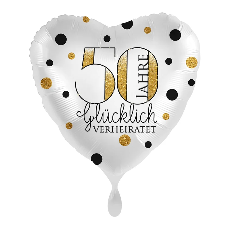 Herzballon "50 Jahre glücklich verheiratet"