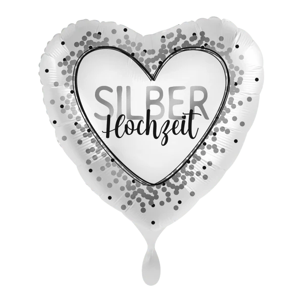 Heliumballon-Geschenk "Silberhochzeit"