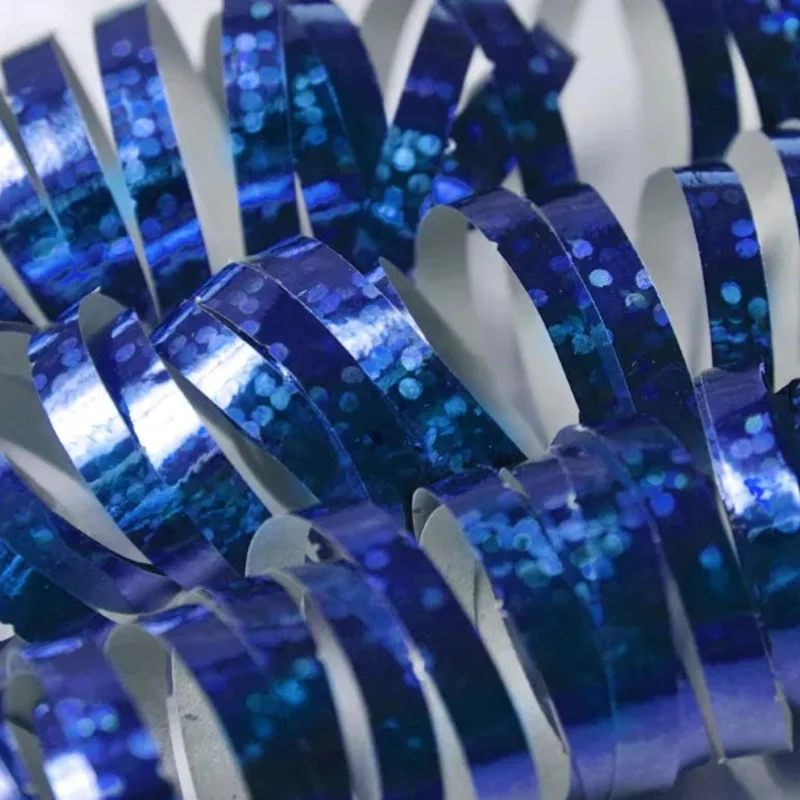 Luftschlangen Holographisch Blau