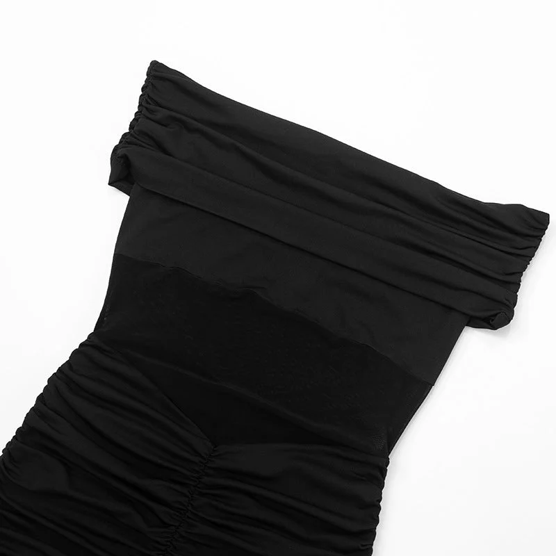Ruched off shoulder romper