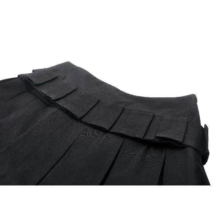 Punk-Faltenrock mit mehreren Taschen für Damen