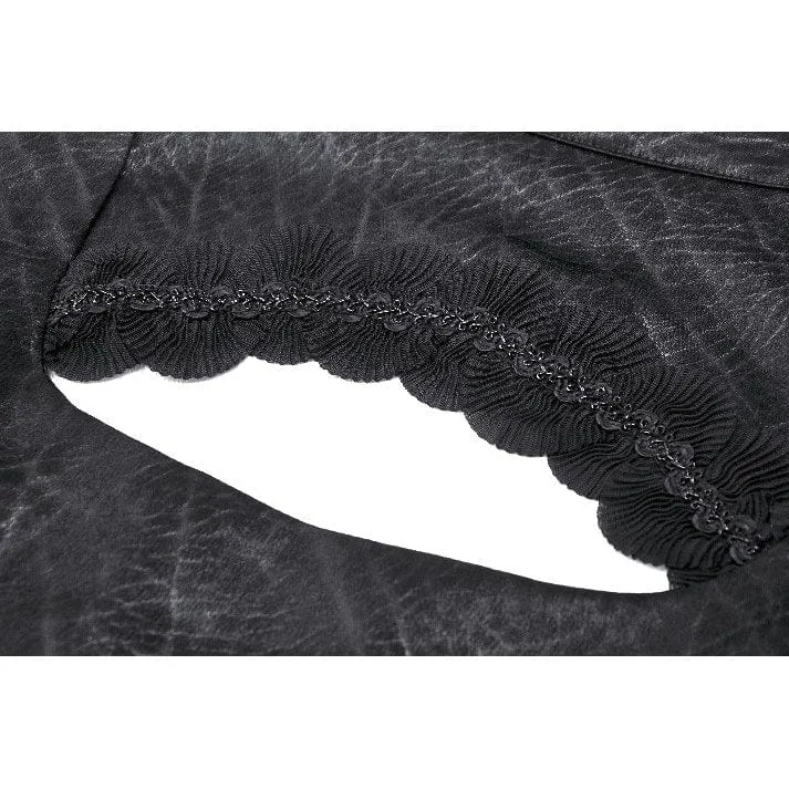 Damen Gothic Lace Splice Schnürweste
