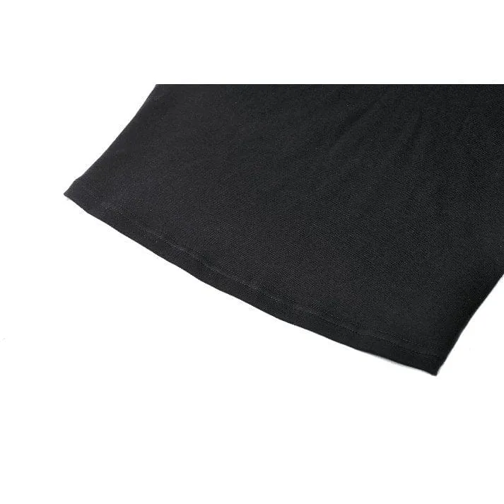 Punk-Cut-out-Mesh-Langarmbluse für Damen