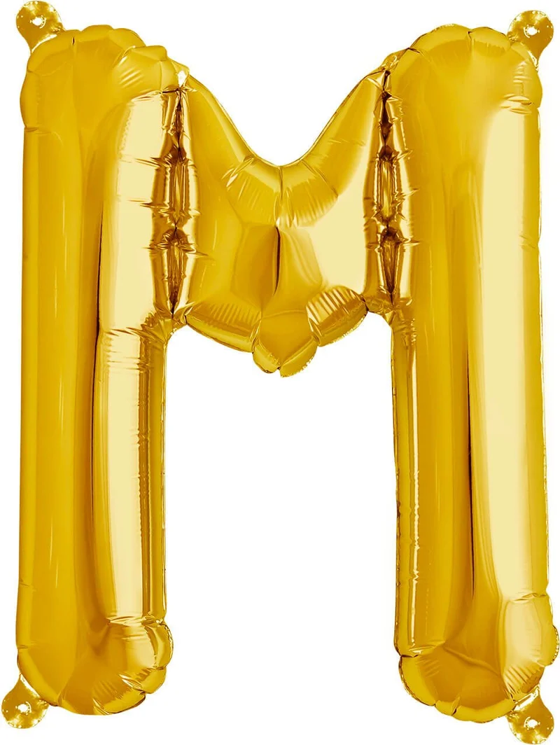 Buchstaben Ballon M Gold