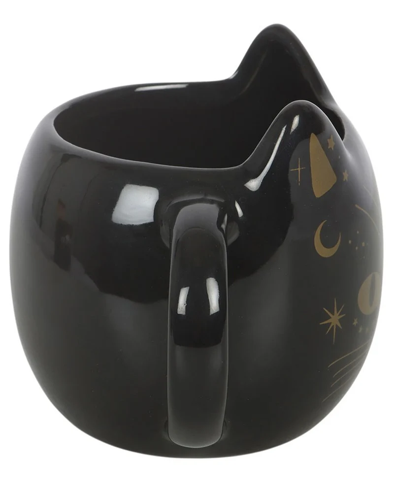 Schwarze Mystic Katzen Tasse 10cm