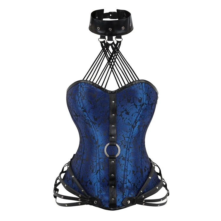 Halter o ring corset lace up top