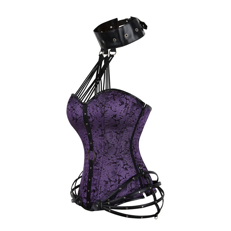 Halter o ring corset lace up top