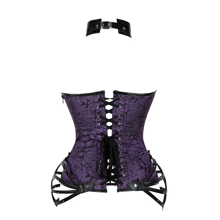 Halter o ring corset lace up top