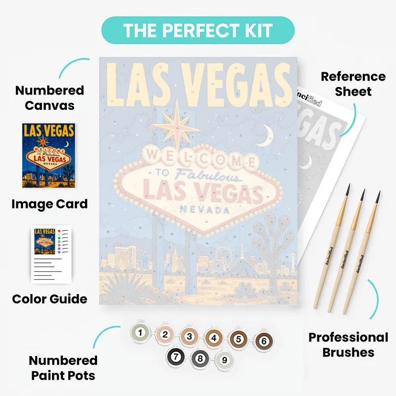 Fabulous Vegas Sign - Paint by Numbers Kit