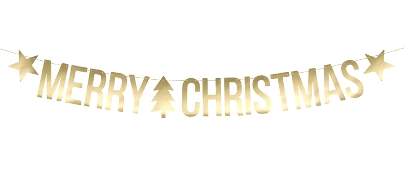 Girlande Merry Christmas Gold