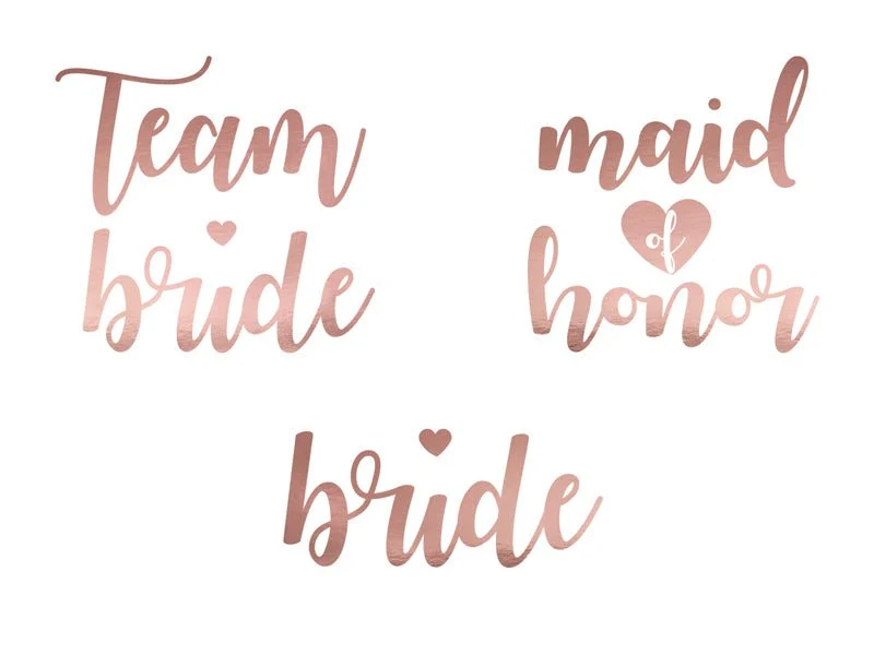 Tattoos Team Bride Roségold 15 Stk.