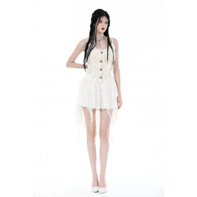 Damen Gothic-Rock mit unregelmäßiger Spitze und Splice-Lagen