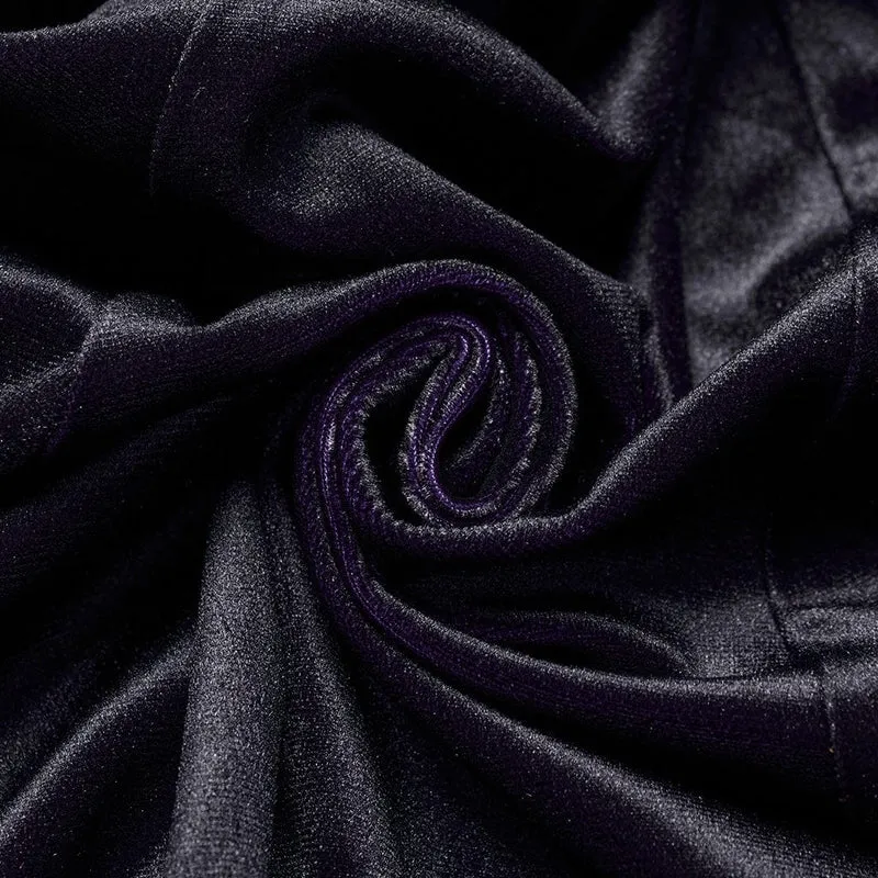 Gothic-Kleid mit Farbverlauf aus Samt für Damen, Lila