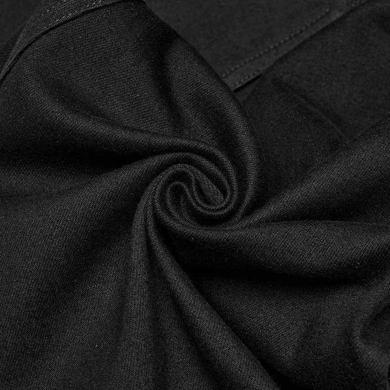 Herren Punk Plissee Mesh Splice Hose