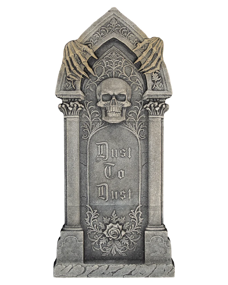 Gothic Grabstein "Dust to Dust" Halloween Deko 89cm