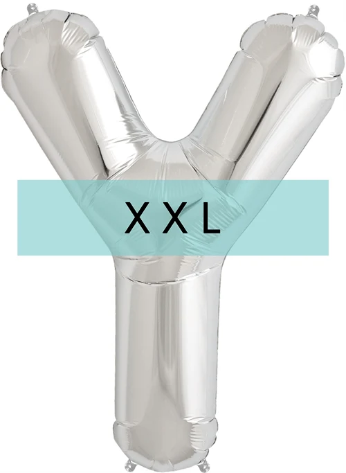 Buchstaben Ballon Y XXL Silber