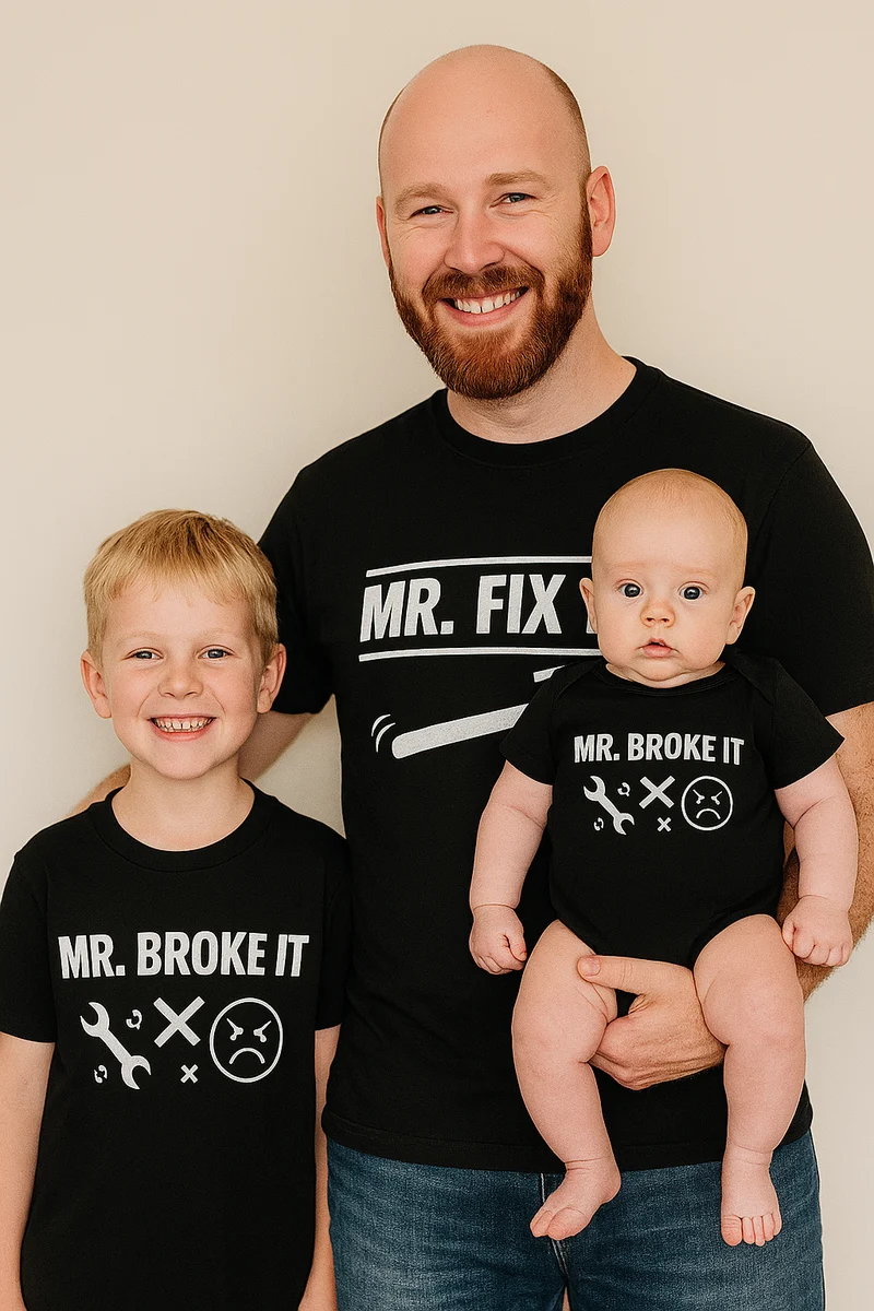 Partnerlook Shirts Vater Und Söhne Mr Fix It