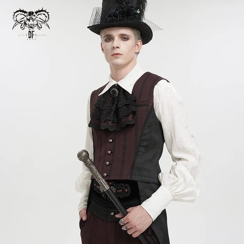 Gothic-Krawatte mit Perlenspitze für Herren